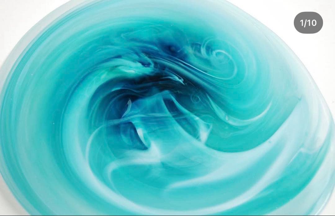 【新品未使用】中野由紀子 渦 blue プレート (大)