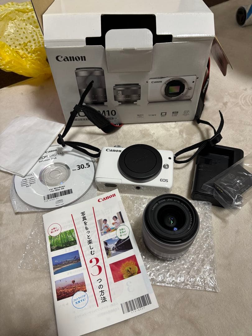 Canon 一眼レフカメラミラーレス　EOSM10 EOS M10 ミラーレス一眼カメラ グレー [ズームレンズ+ズームレンズ
