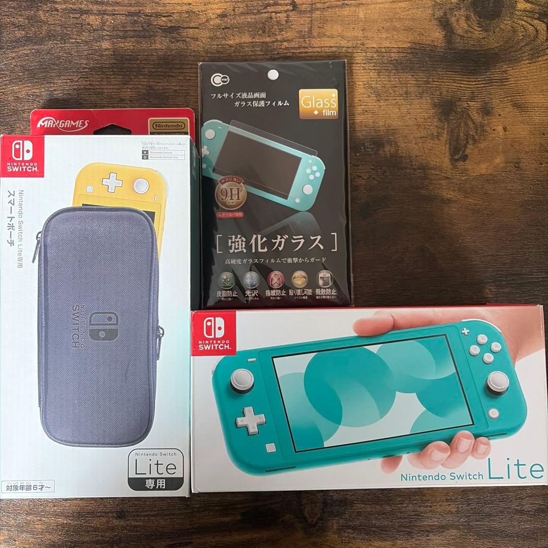 Nintendo Switch Lite ターコイズ 専用ケース、フィルム付き - メルカリ