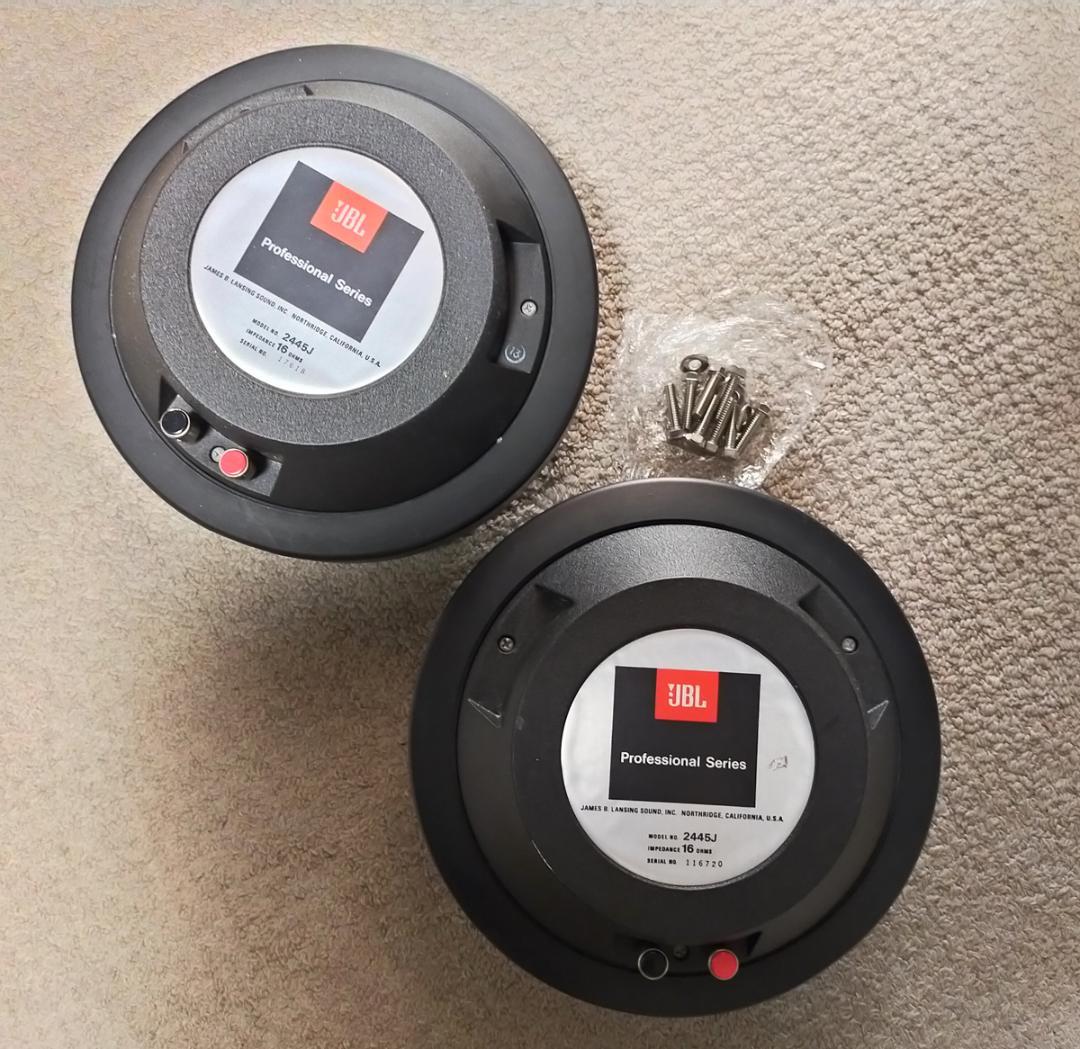 JBL 2445J 2インチ 16Ω ワイドレンジ ドライバーユニット ペア - メルカリ
