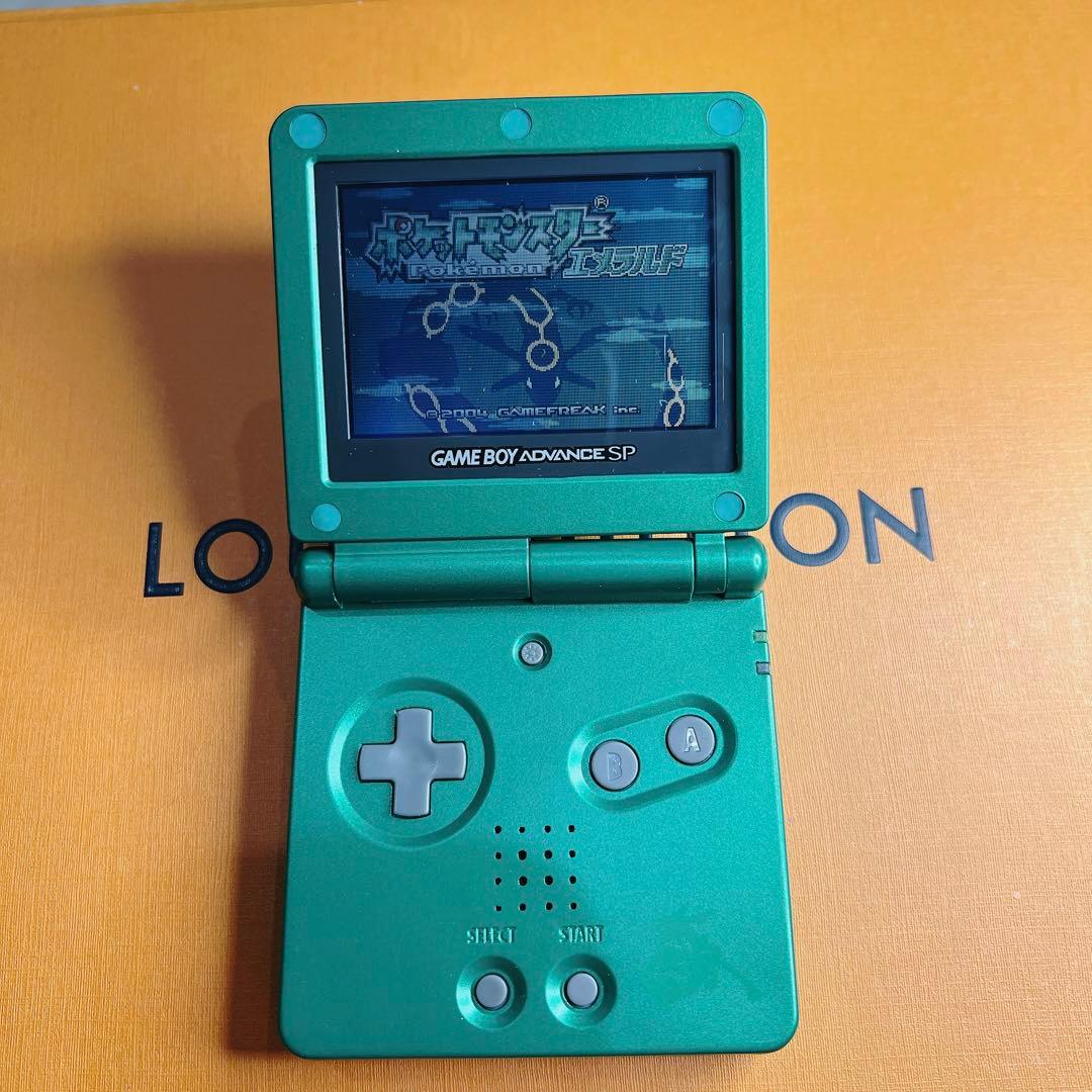 美品】ゲームボーイアドバンスsp 🎾 レックウザedition エメラルド付き