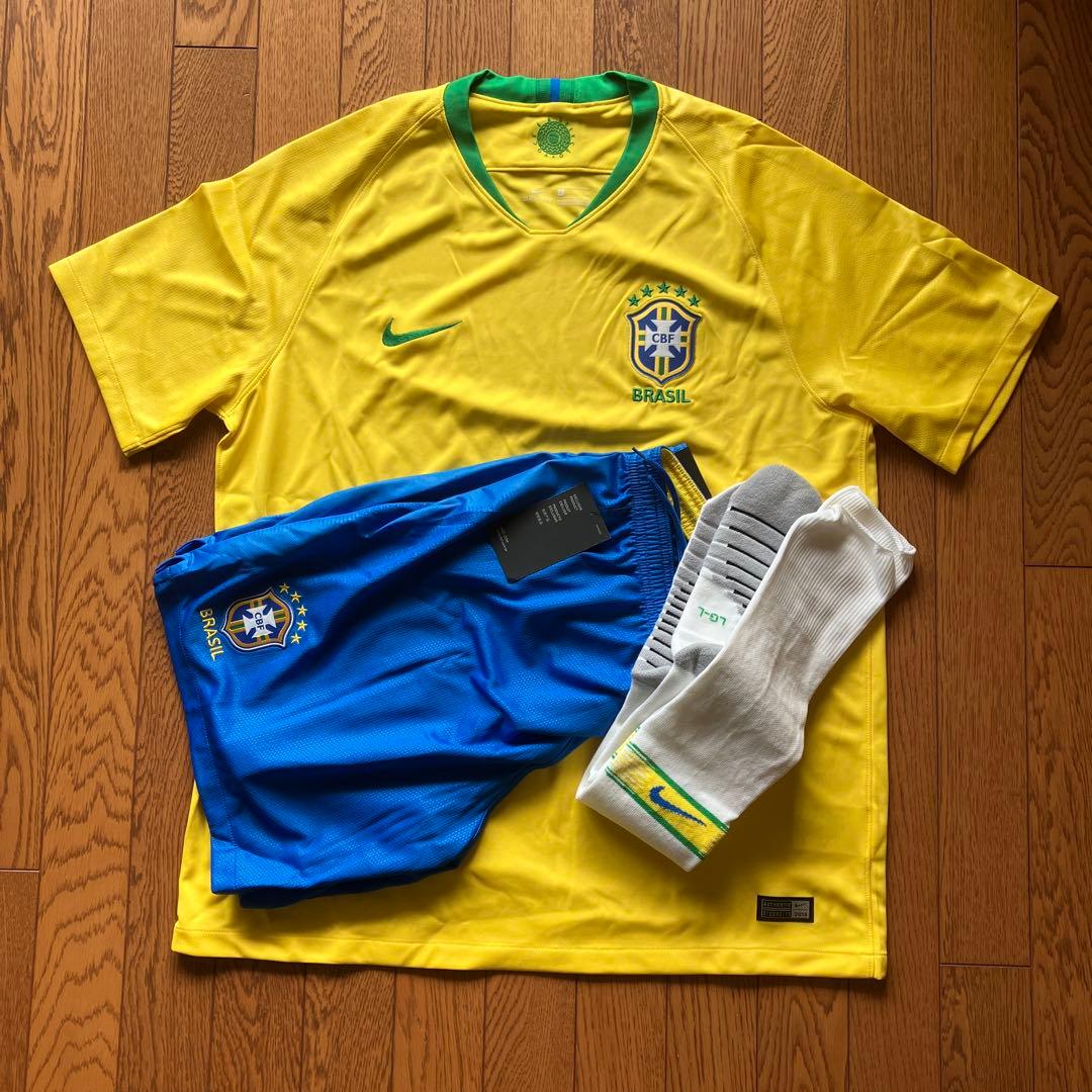 NIKE ブラジル代表ユニフォーム一式 XL 未着用 NIKE ナイキ ブラジル代表 2024 ホーム 半袖レプリカユニフォーム