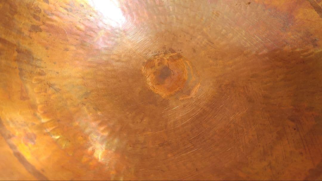 純銅製 特大 大型 さわり鍋 銅鍋 鎚目 37.5cm 送料込み