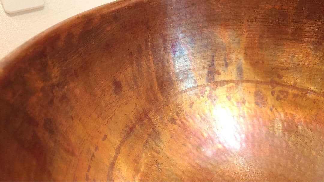 純銅製 特大 大型 さわり鍋 銅鍋 鎚目 37.5cm 送料込み