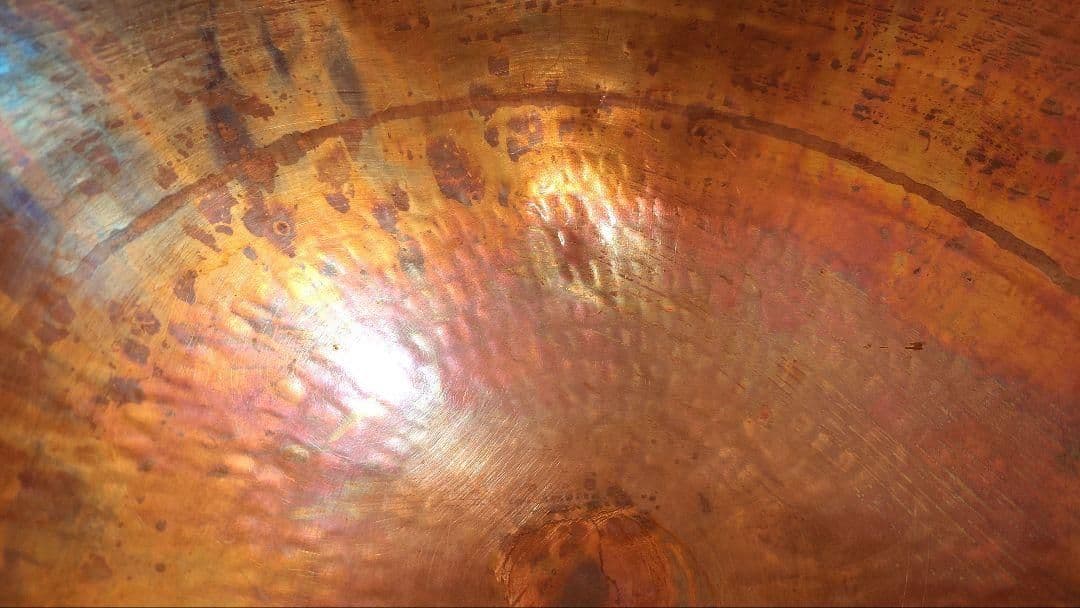 純銅製 特大 大型 さわり鍋 銅鍋 鎚目 37.5cm 送料込み