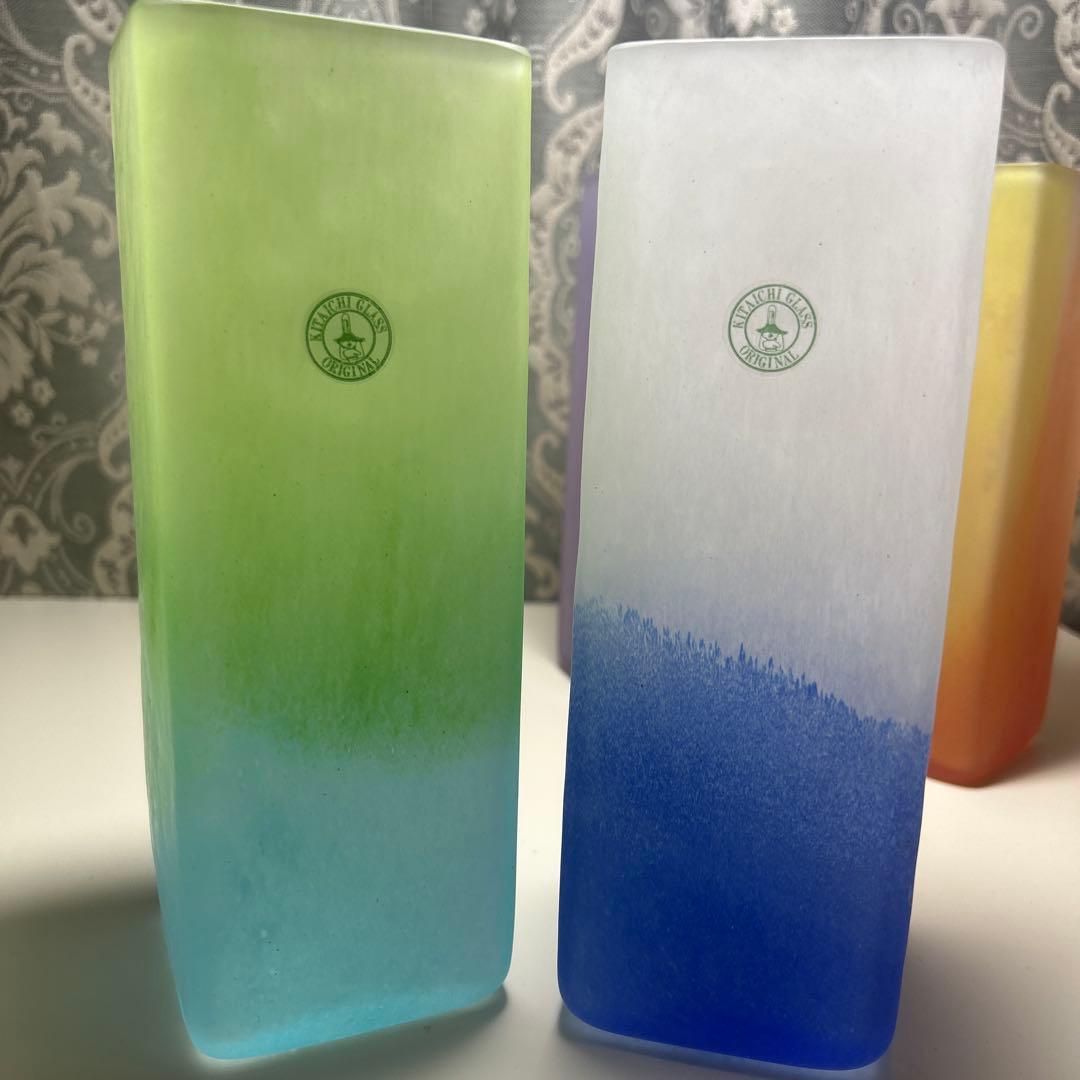 北一硝子 花瓶 角型 4点セット ＊花器 四角 - メルカリ