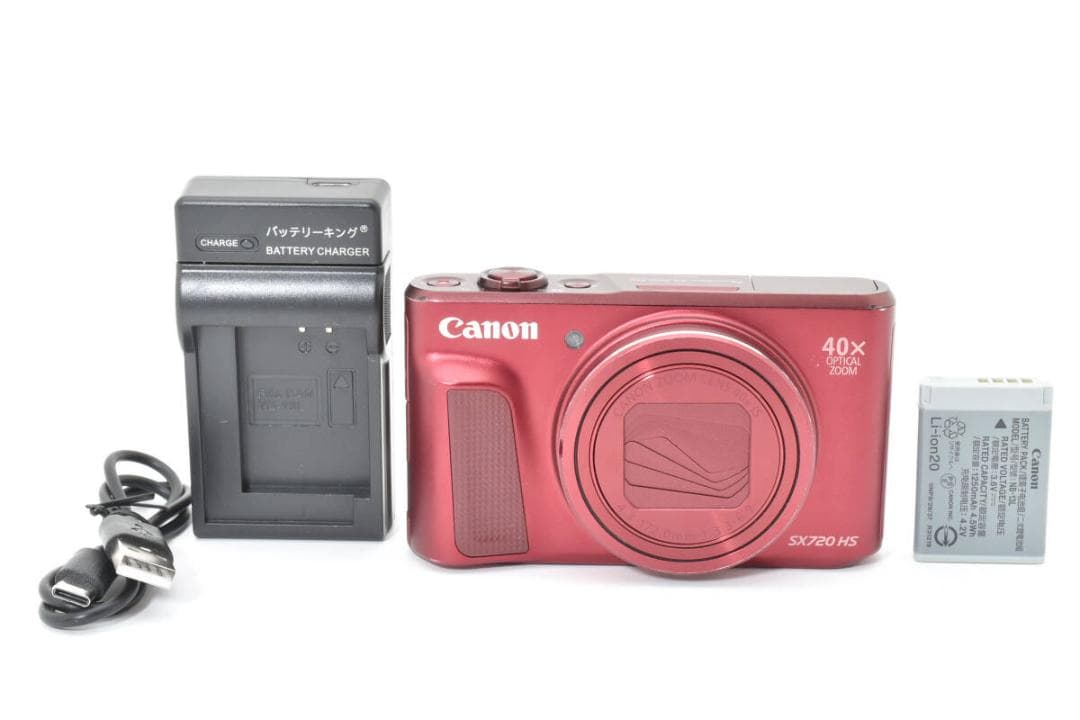 【美品】 Canon PowerShot SX720 HS レッド #95 Canon Digital Camera PowerShot SX720 HS 20 MP Red 40x optical zoom