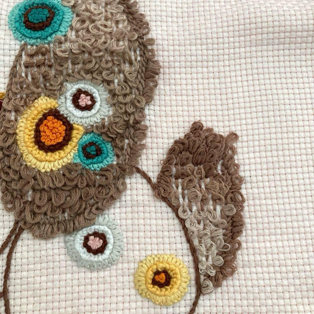 クッションカバー 2枚 手刺しゅう 昭和 レトロ デザイン ピンク 戸塚