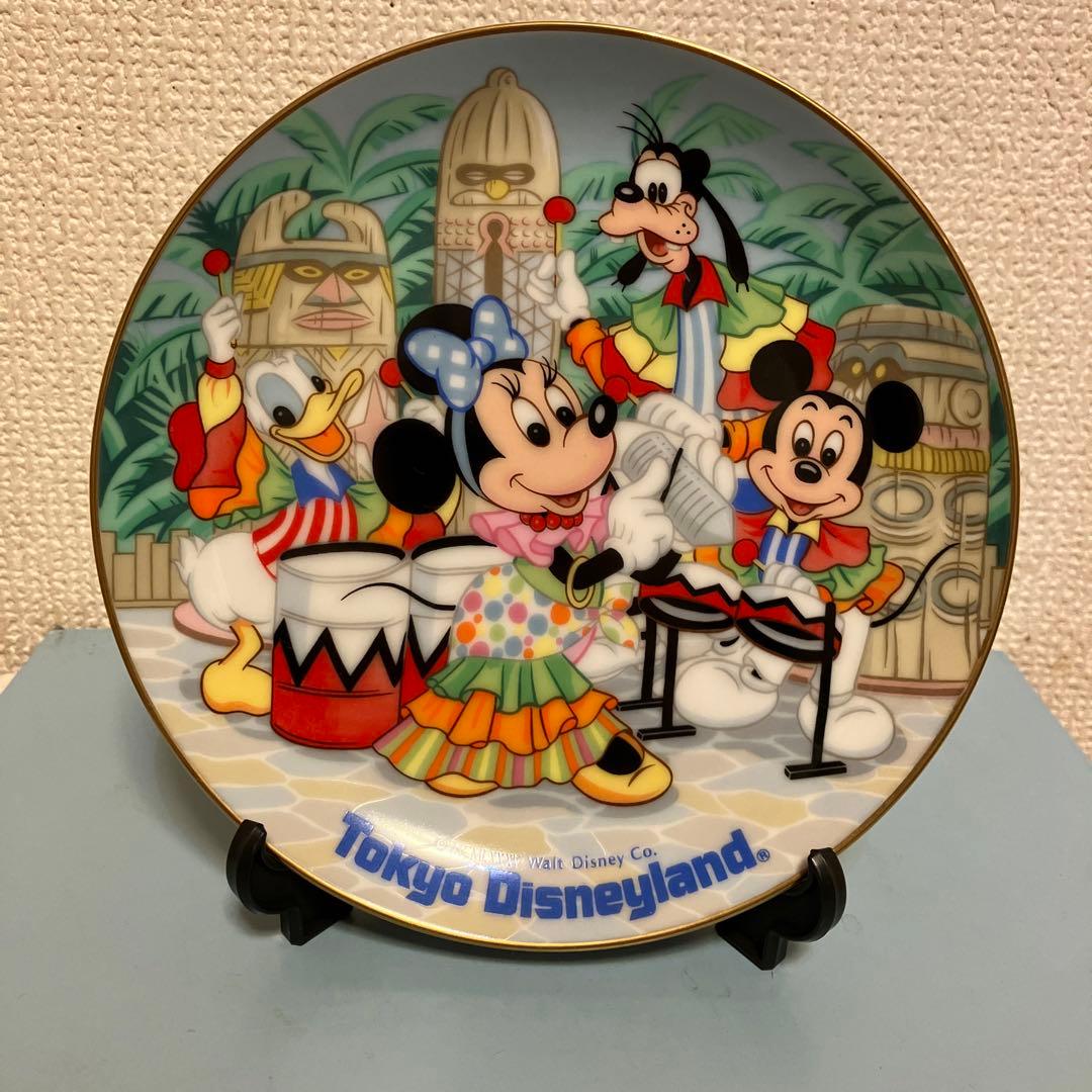 東京ディズニーランド 製 昭和レトロ 絵皿 ミッキーマウス飾り皿