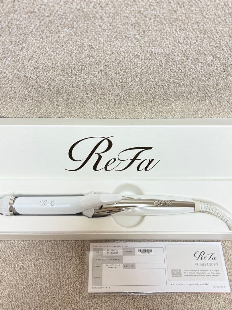 ReFa リファ ホワイトカールアイロン　26mm2023年製 rednails web channel / リファ カールアイロン プロ 26mm ホワイト