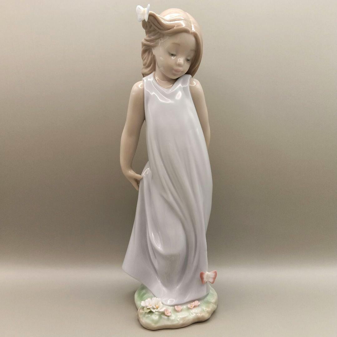 リヤドロ 蝶とお友達 6963 少女 専用箱あり - メルカリ