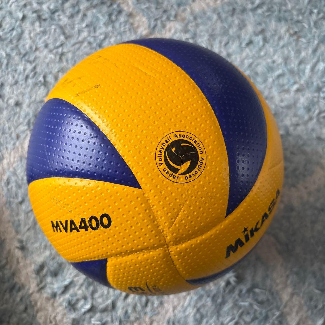 ミカサ バレーボール 4号 MVA400 黄／青 バレーボール選手直筆サイン