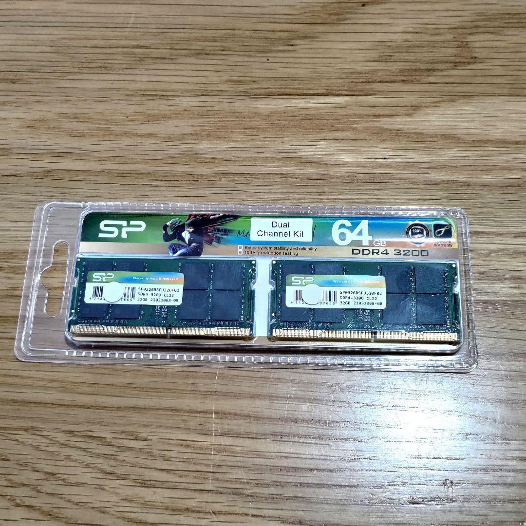 リ*K様 【新品】シリコンパワー DDR4-3200 32GB×2枚 (64GB 楽天市場】シリコンパワー DDR4 ノートDDR4-3200 (PC4-25600) 32GB×2枚