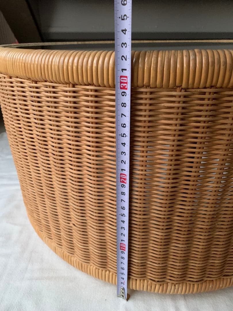 超希少 山川ラタン T-2090 剣持勇デザイン テーブル ジャパニーズ