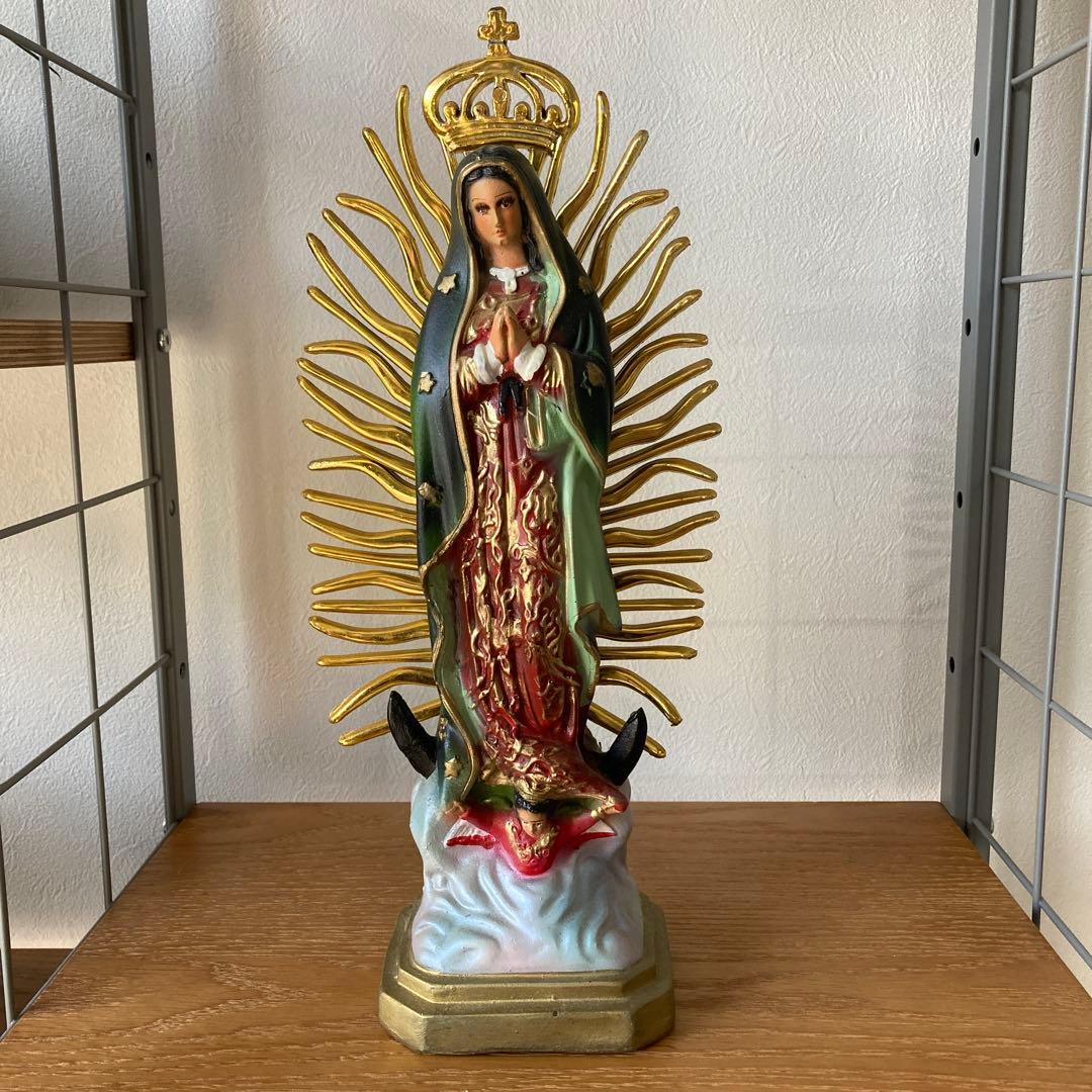 メキシコ雑貨】 グアダルーペ聖母マリア像 35センチ - メルカリ