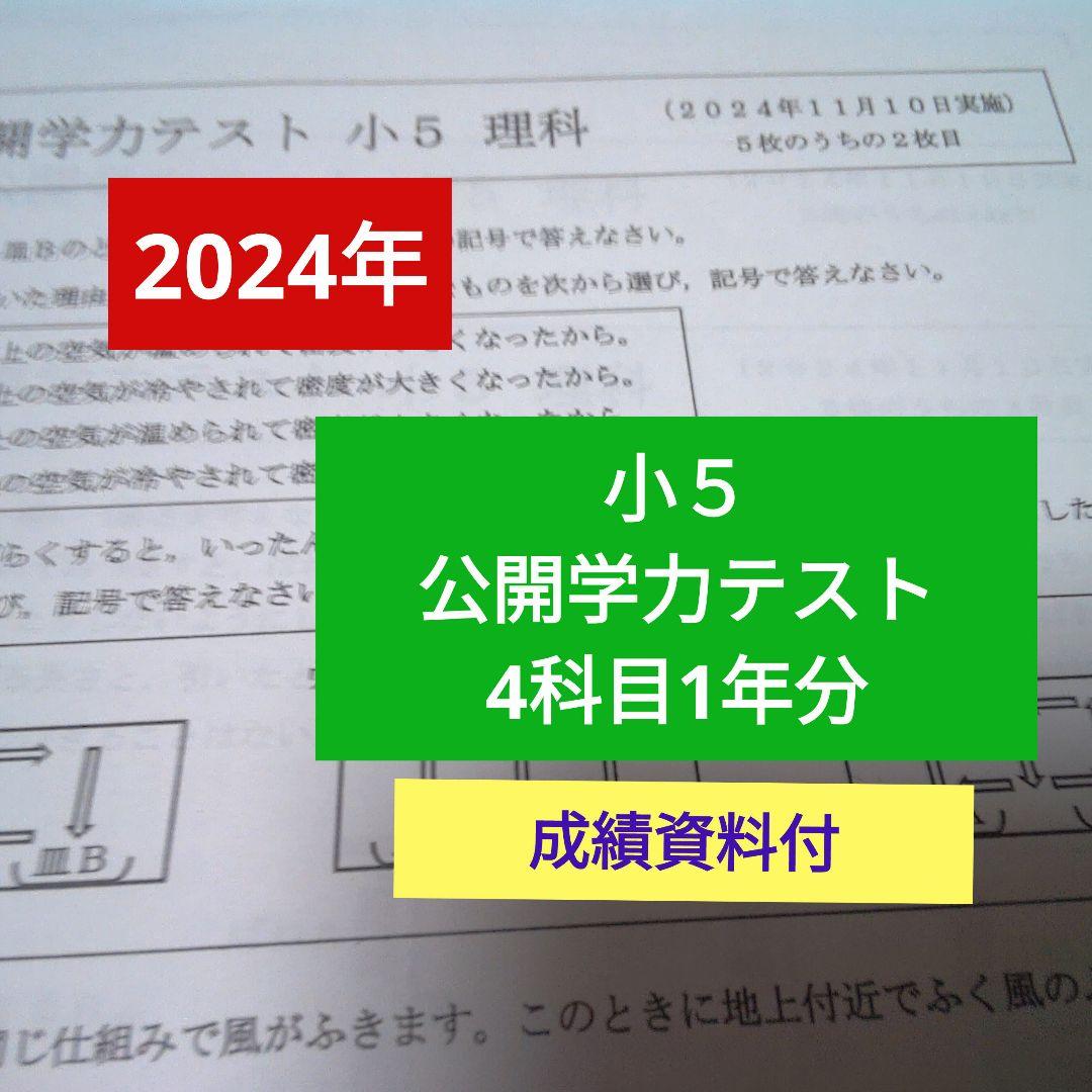 2024年版】浜学園小5 公開テスト4科目 成績資料付i - メルカリ