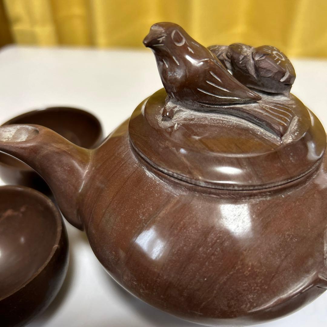 木魚石 中国急須、湯呑み6客セット - メルカリ