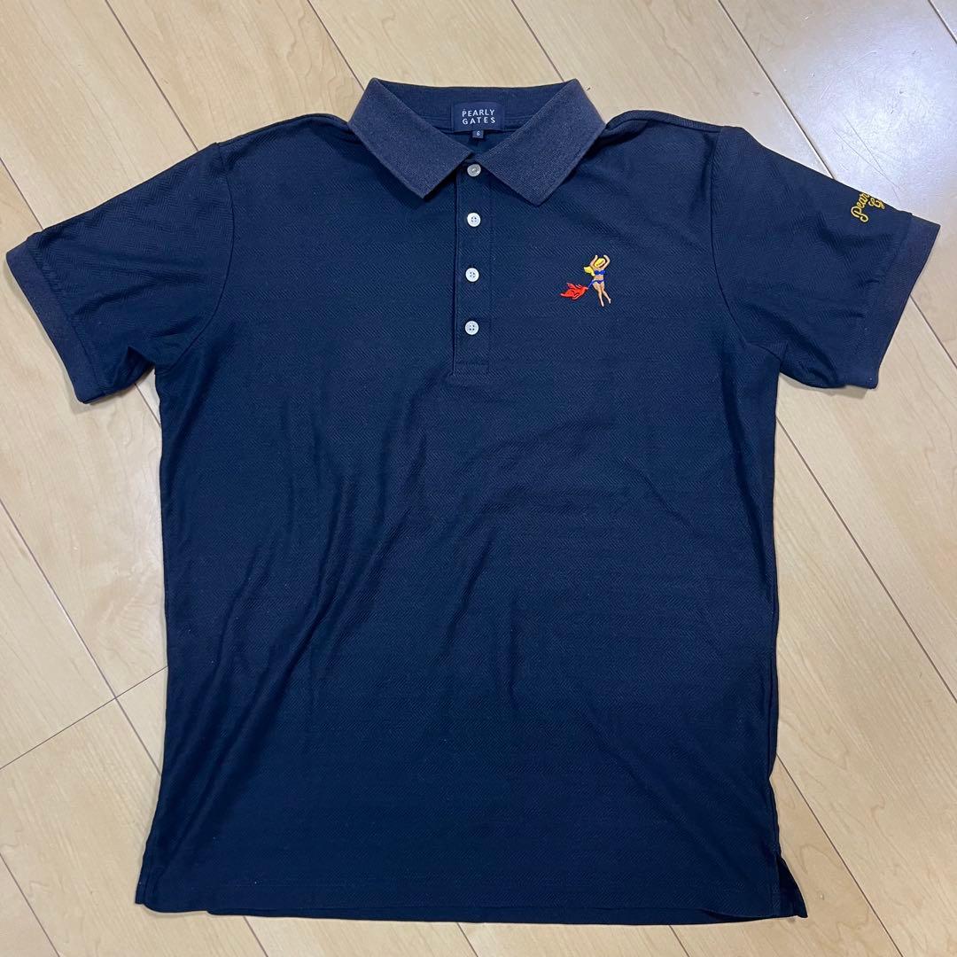 PEARLY GATES ポロシャツ ネイビー サイズ6 刺繍 - メルカリ