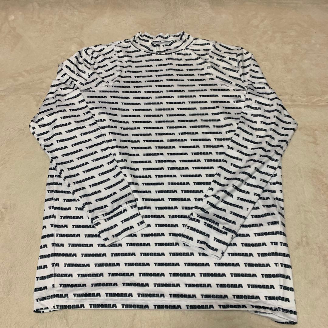 TANGRAM モックネック長袖インナーシャツ XL ロゴプリントシャツ