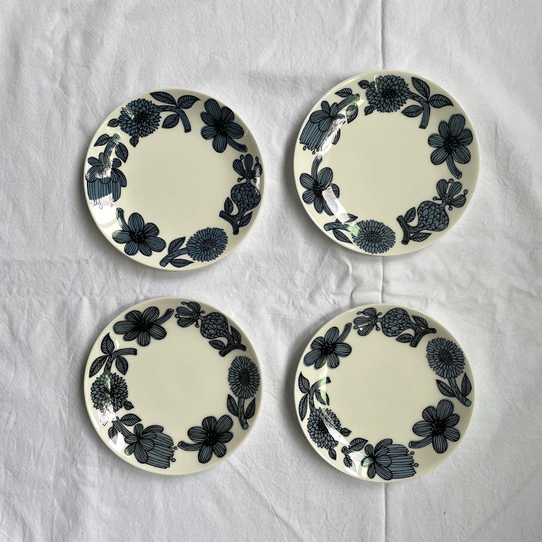 Kiko北欧グスタフスベリ17.5cmプレート４枚 GUSTAVSBERG/グスタフスベリ/クリスマスプレート（1976年） - 北欧