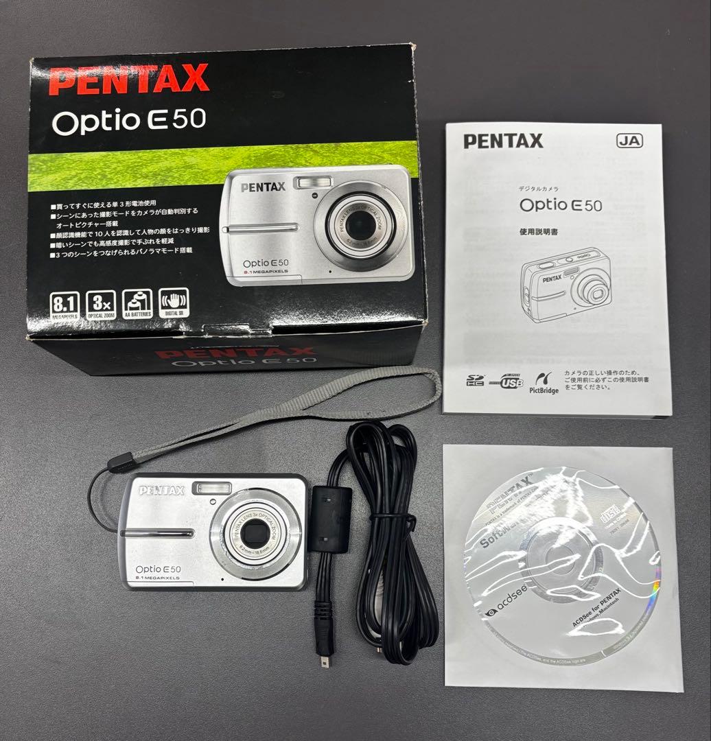 PENTAX Optio E50 8.1メガピクセル シルバー - メルカリ