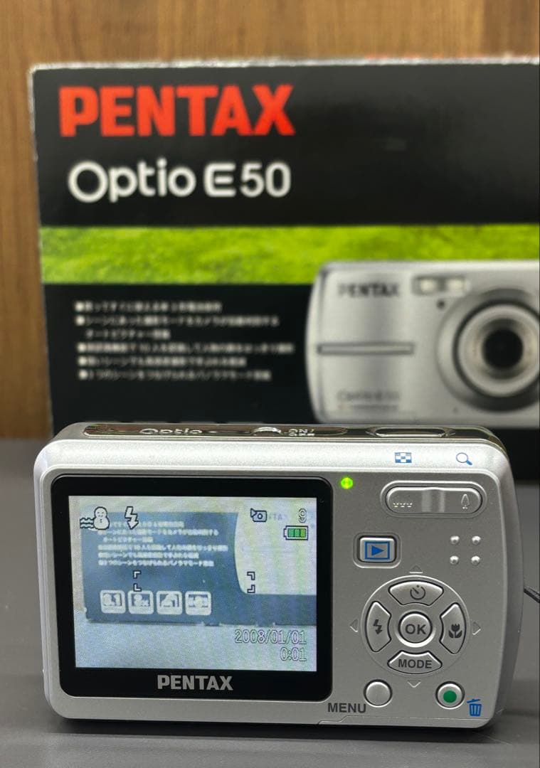 PENTAX Optio E50 8.1メガピクセル シルバー - メルカリ