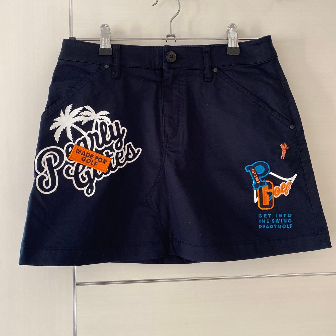 PEARLY GATES ゴルフスカート サイズ0 ネイビー - メルカリ