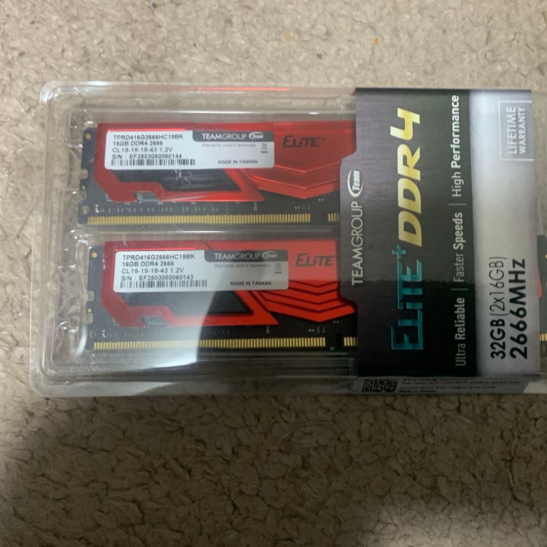 デスクトップ用メモリー　DDR4 2666mhz 16gb*2 32GB Amazon.co.jp: デスクトップPC用メモリ 32GB(16GBx2枚) PC4-21300(DDR4