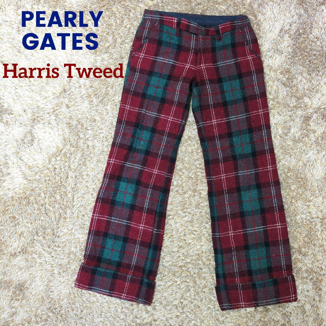PEARLY GATES Harris Tweed ワイドパンツ ゴルフパンツ 中古・古着通販】PEARLY GATES (パーリーゲイツ) ゴルフウェア(パンツ