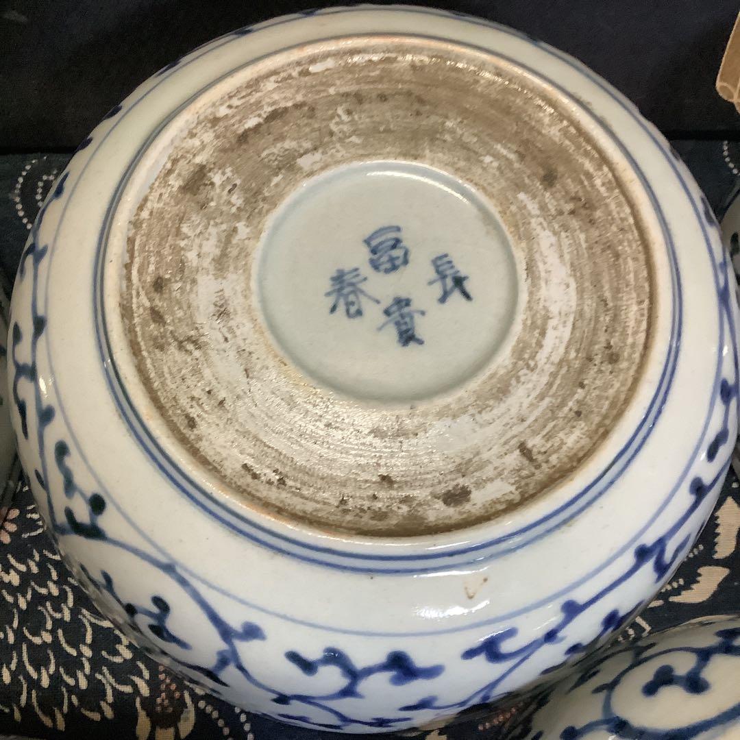 古伊万里 蛸唐草 富貴長春 大膾皿 江戸 6客 李朝・大聖寺・輪島塗・