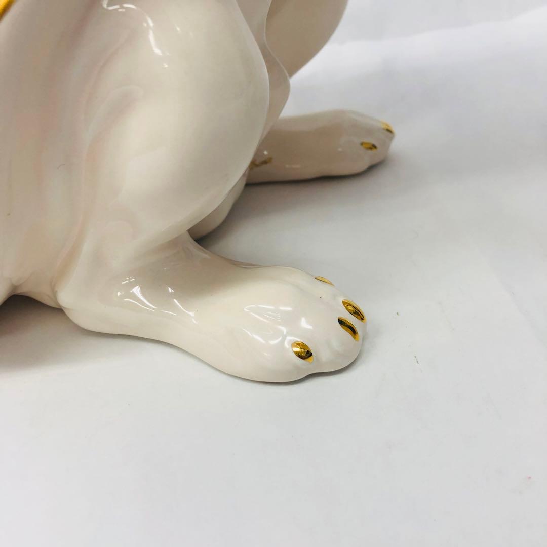 アウラ AHURA オブジェ 犬 ヨーロピアン 金彩 イタリアングレー