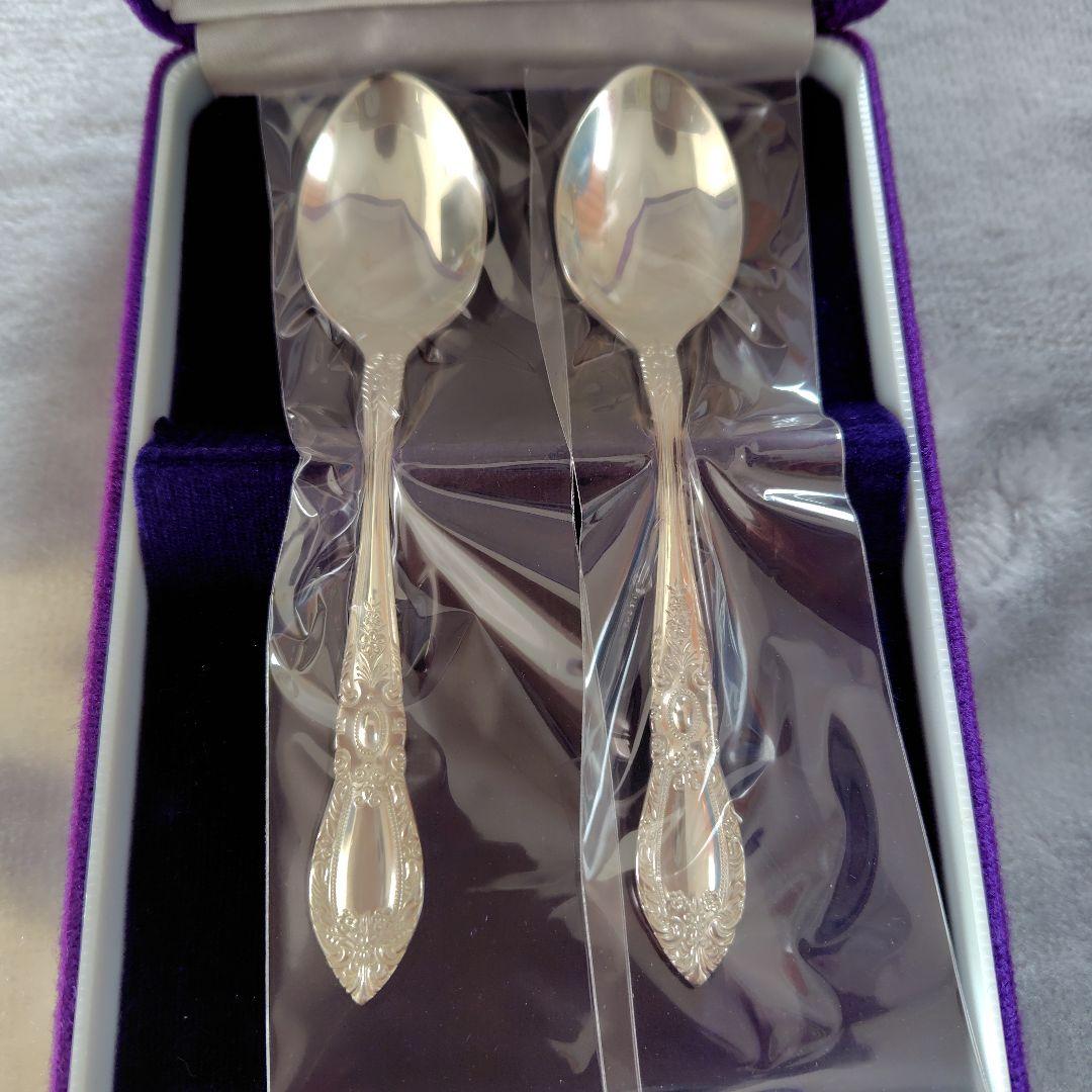 田中貴金属 銀製スプーン2本セット 銀食器カトラリー「ニュークラウン」スプーン2本セット・銀製品・ : 銀