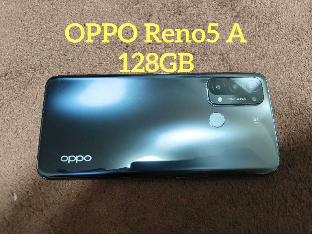 OPPO Reno5 A SIMフリー スマートフォン本体 シルバーブラック 人気のOPPO Reno Aシリーズの新機種 「OPPO Reno5 A」が6月11日(金