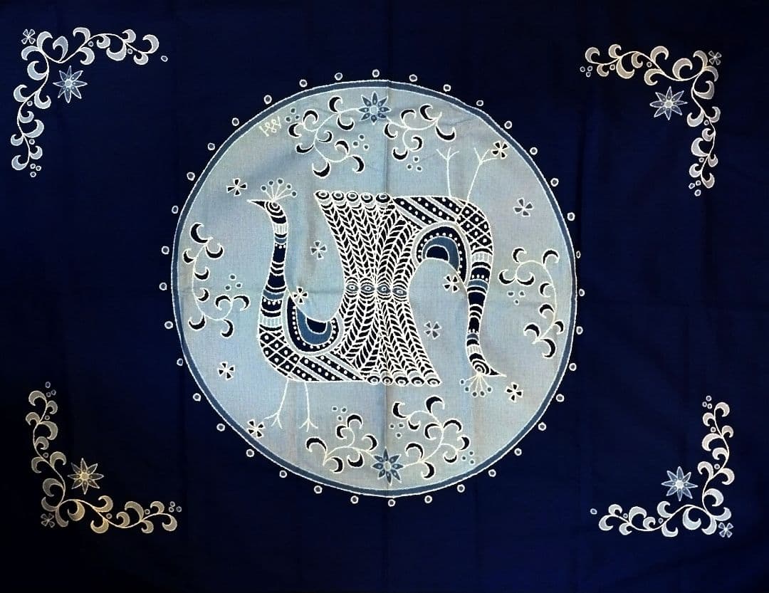 美讚靑彣 ふじみやび テーブルクロスタペストリー綿100%綿貫宏介