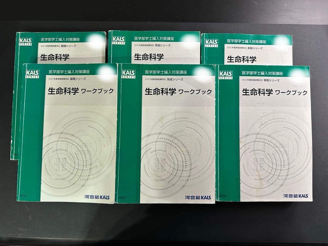 【生命科学フルセット】KALS医学部学士編入生命科学テキスト模試テスト KALS 2019年度 2022年度 公開模擬試験 問題・解説セット 】
