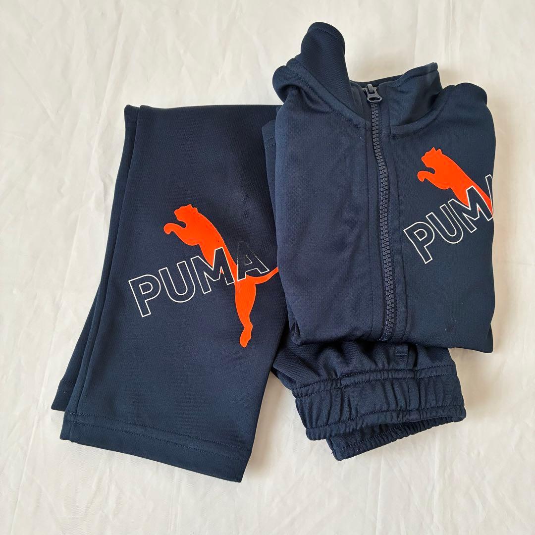 良品】PUMA ジャージ上下セット 110 ネイビー 人気定番モデル - メルカリ