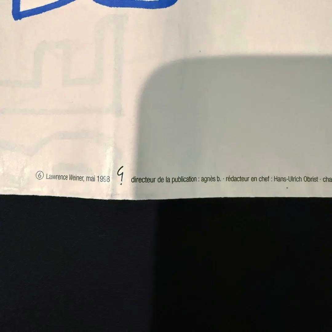 1998年発行美品LawrenceWeinerアート新聞ポスターAgnès b. - メルカリ