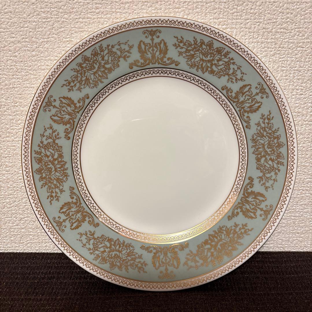 ウェッジウッド　コロンビア　セージグリーン　デザートプレート　20.5cm