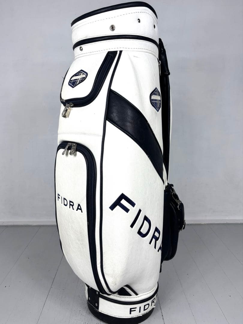 フィドラ FIDRA キャディバッグ ゴルフ ホワイト ネイビー - メルカリ