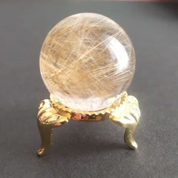 ルチルクォーツ スフィア マニハール ヒマラヤ水晶 天然石