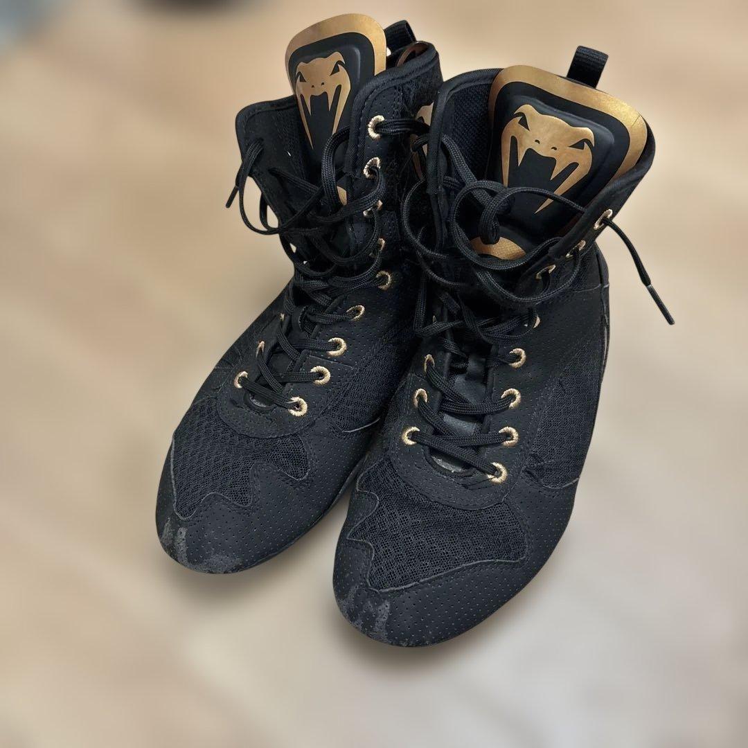Venum ボクシングシューズ ブラック/ゴールド 26.5センチ - メルカリ