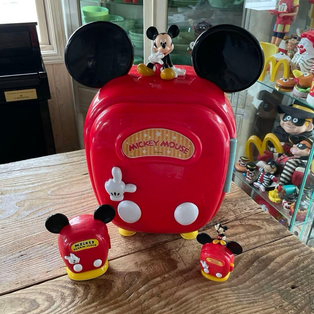 ディズニー ミッキー冷蔵庫 3種セット 温冷庫・アラーム時計