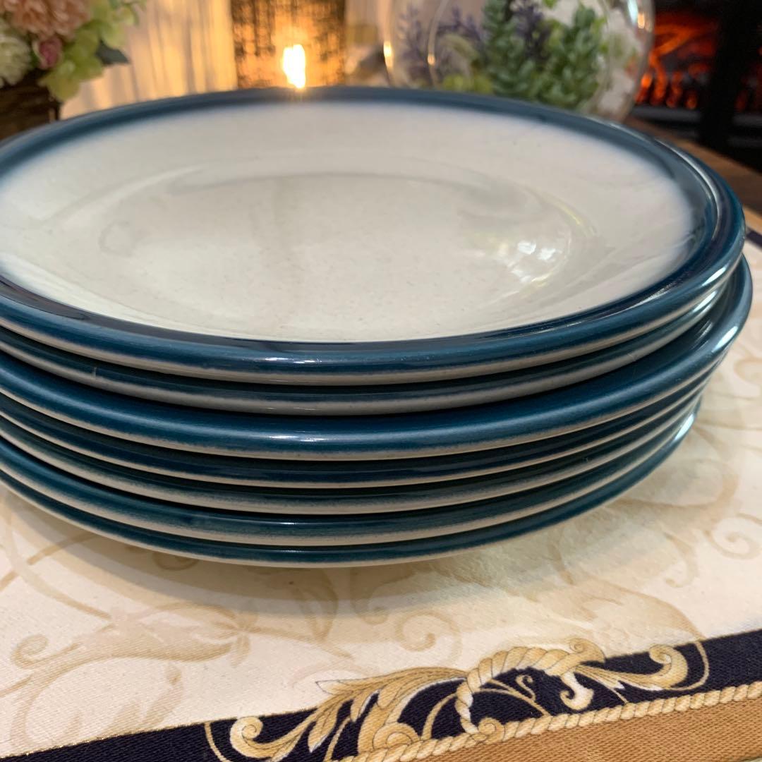 希少 ウェッジウッド ブルーパシフィック 22.5cmディナープレート 7枚