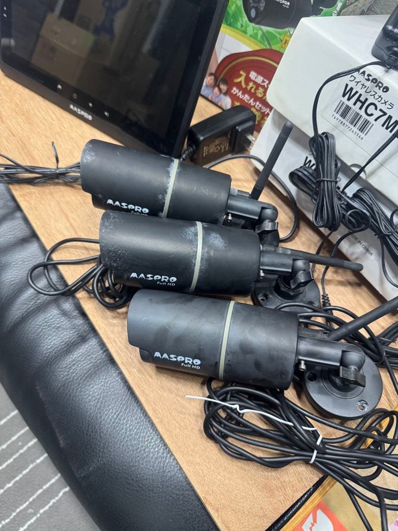 マスプロ 防犯カメラ3台 モニターセット WHC10M2 【リコール対象外