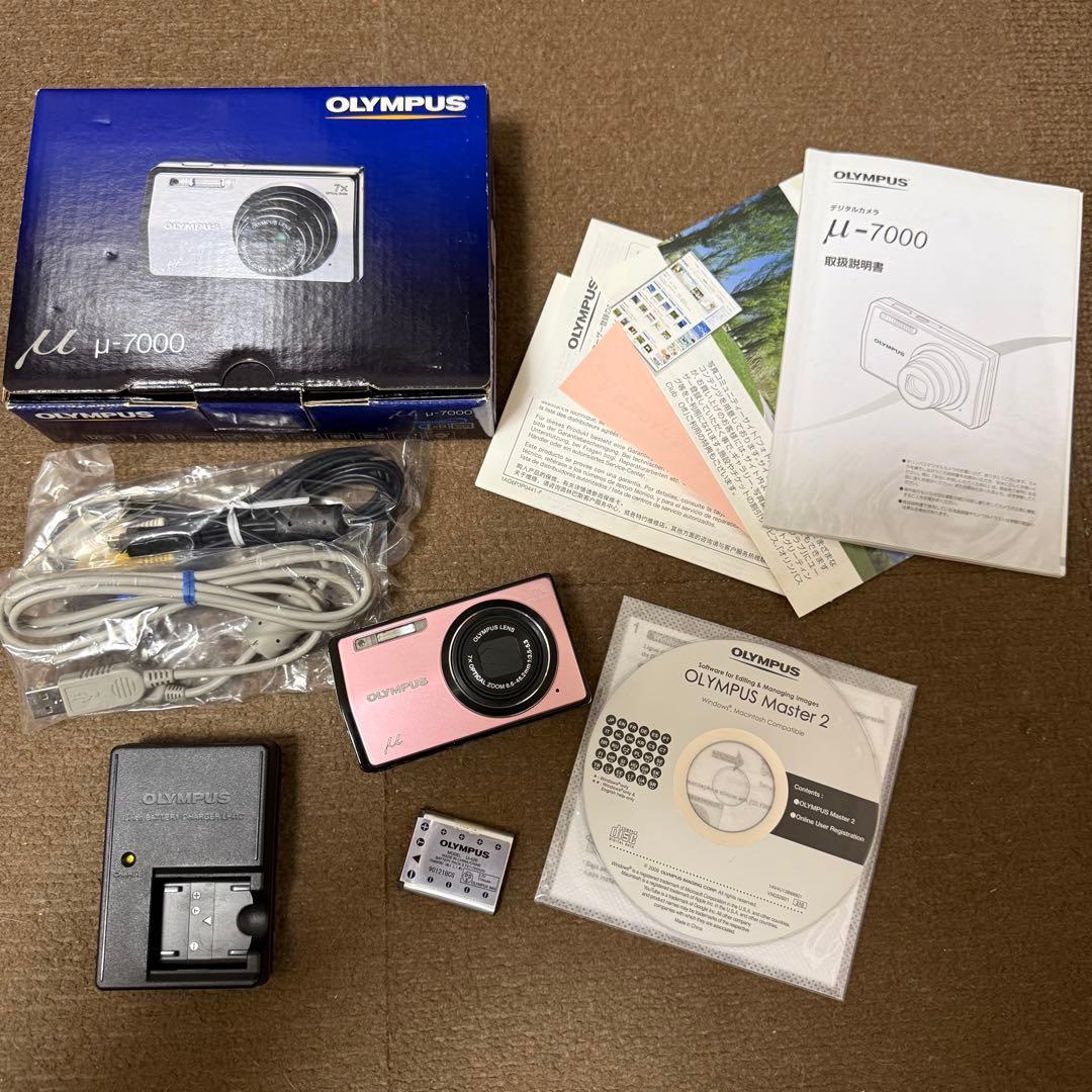 美品 OLYMPUS μ-7000 コンパクトデジタルカメラ ピンク 動作確認済