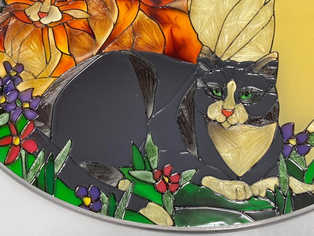 ティファニー キャット ジョン・ベーカー ステンドグラス サン