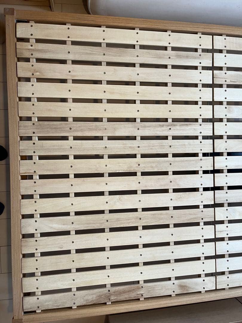Y.E様用 無印良品 タモ材 ダブルベッド 直接引取