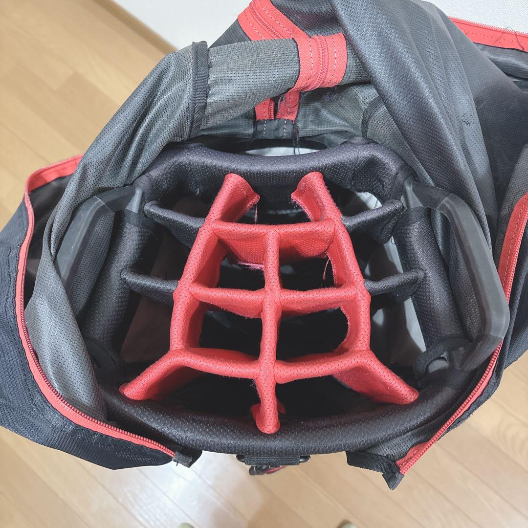 K454 Titleist メンズ キャディバッグ 14分割 赤 黒 - メルカリ