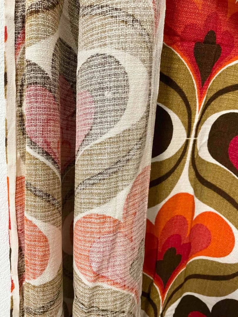 ミッドセンチュリー ヴィンテージファブリック 60s 70s カーテン 生地