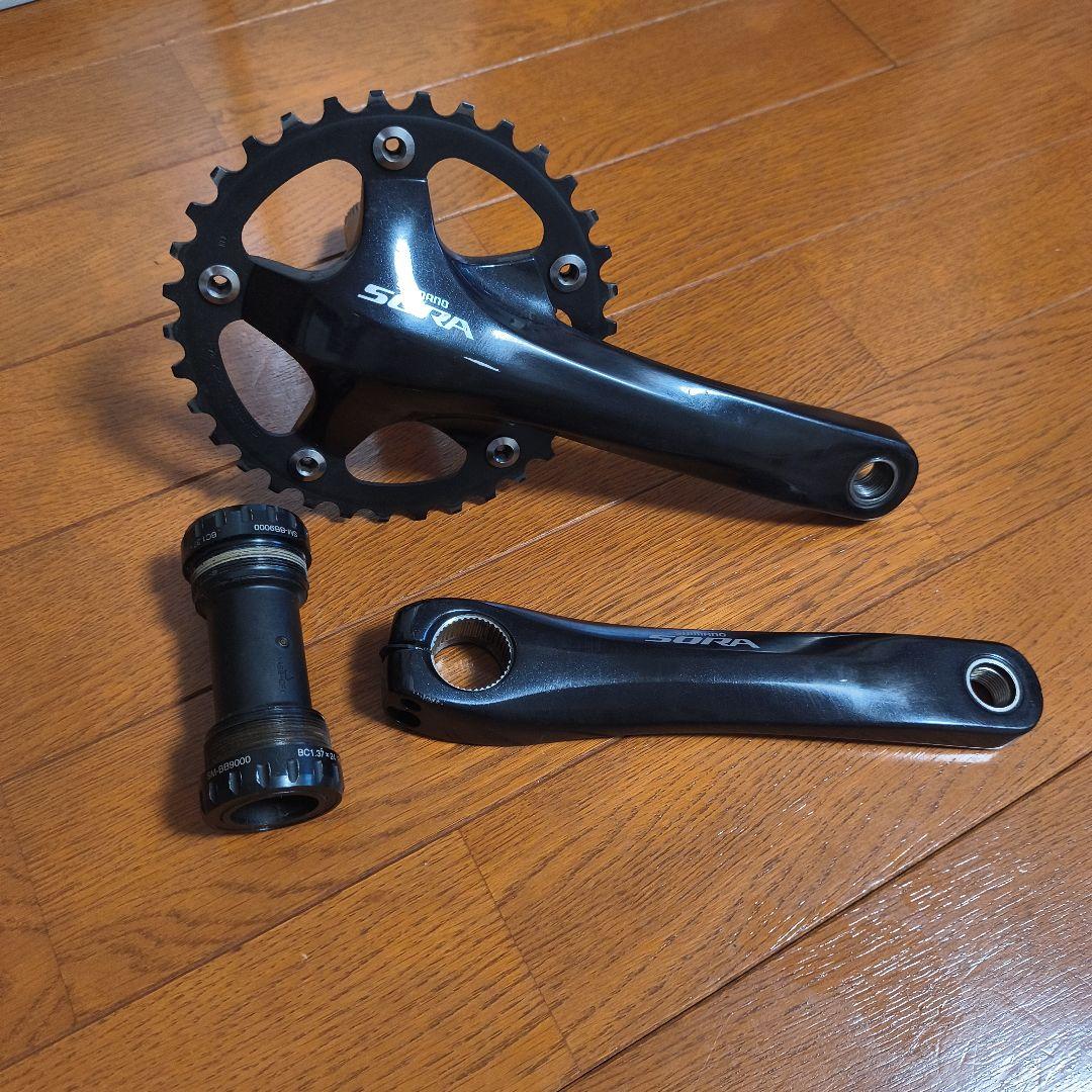 Shimano Sora 9s クランクシングル 34T ブラック - メルカリ